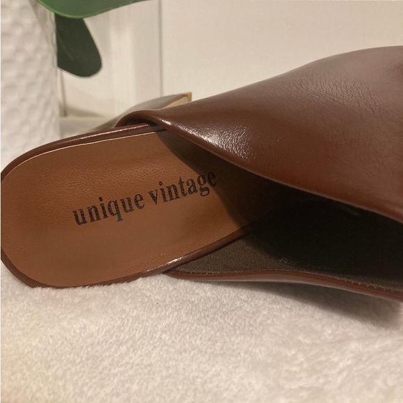 Unique Vintage Brown Beautiful Mules size 7 - Picture 6 of 9
